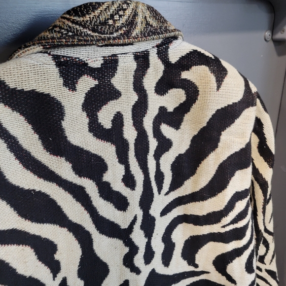 80s Painted Pony Womens large Zeebra Animal Tapestry Woven Jacket USA, Painted P - Picture 6 of 8